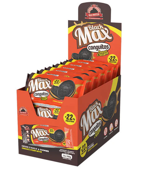 BLACK MAX - Crema di arachidi | Conguitos  - 12 pz x 100gr